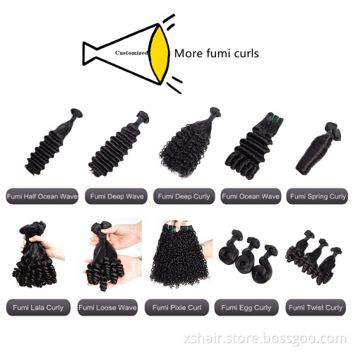 Wholesale Pixie Curls Human Hair Bundles Cuticle Aligned Customized Texture Virgin Super Double Drawn Hair